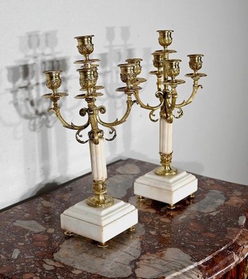 Late 19th Century Louis XVI Style Gilded Bronze Candlesticks, Set of 2-RVK-1452798