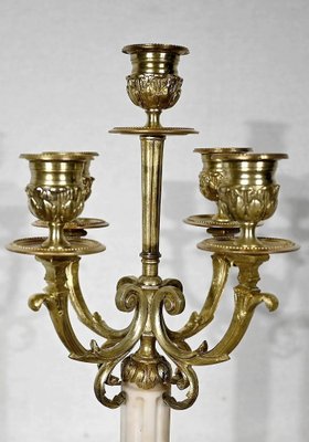 Late 19th Century Louis XVI Style Gilded Bronze Candlesticks, Set of 2-RVK-1452798