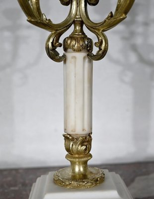 Late 19th Century Louis XVI Style Gilded Bronze Candlesticks, Set of 2-RVK-1452798