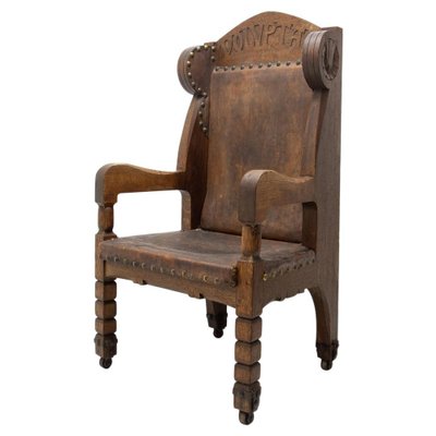 Late 19th Century Massive Throne Chair in Historicist Style-HXT-985890