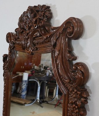 Late 19th Century Oak Chimney Mirror-RVK-1328795