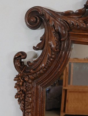 Late 19th Century Oak Chimney Mirror-RVK-1328795