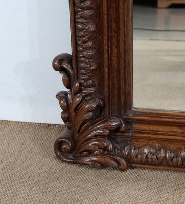 Late 19th Century Oak Chimney Mirror-RVK-1328795