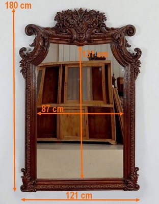 Late 19th Century Oak Chimney Mirror-RVK-1328795