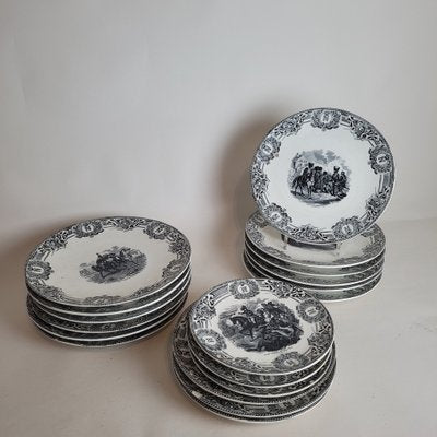 Late 19th Century Plates from Boch La Louvière, Set of 18-SYQ-1791611