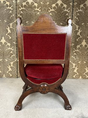 Late 19th Century Renaissance Walnut Ceremonial Armchair-AXR-1737334