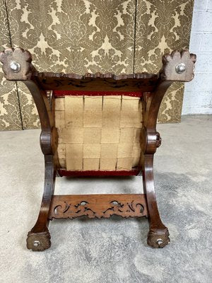 Late 19th Century Renaissance Walnut Ceremonial Armchair-AXR-1737334