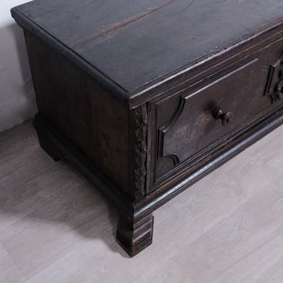 Late 19th Century Revisited Wooden Chest with Single Drawer with Two Compartments-XSG-2040972