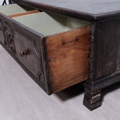 Late 19th Century Revisited Wooden Chest with Single Drawer with Two Compartments-XSG-2040972