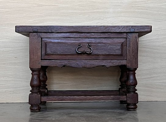 Late 19th Century Rustic Pyrenees Mountains Side Table, 1890s-PSK-1792290