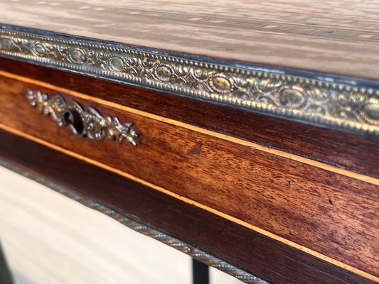 Late 19th Century Sewing Table in Wood Marquetry and Brass, France, 1890s-PSK-2017186