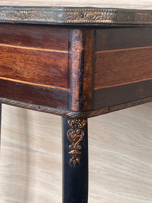 Late 19th Century Sewing Table in Wood Marquetry and Brass, France, 1890s-PSK-2017186