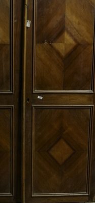 Late 19th Century Two-Door Wardrobe in Walnut with Geometric Design, Italy-RAQ-1306912