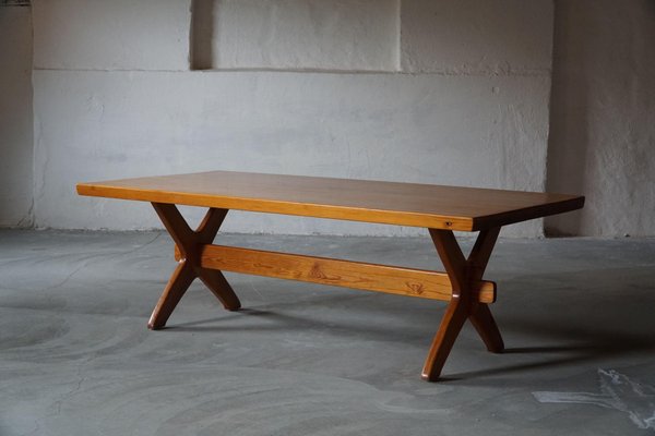 Late 20th Century Modern Danish Pine Rectangular Coffee Table, 1960s-MXF-1385303