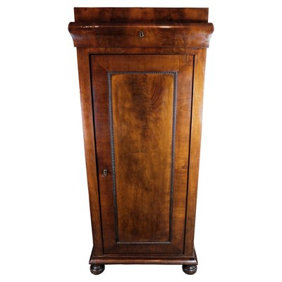 Late Dark Polished Mahogany Empire Tall Cabinet-UY-999249