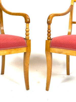 Late Empire Birch Armchairs, 1840s, Set of 2-UY-1157920