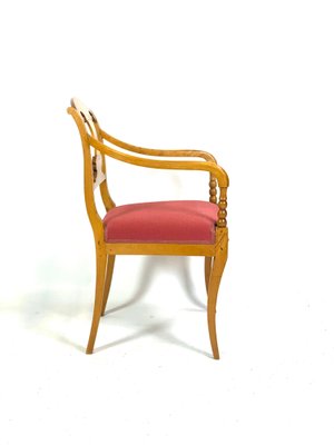 Late Empire Birch Armchairs, 1840s, Set of 2-UY-1157920