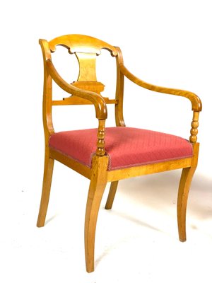 Late Empire Birch Armchairs, 1840s, Set of 2-UY-1157920