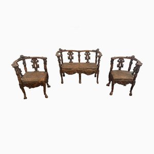 Late Neo Renaissance Living Room Set, Set of 3-IJR-944741