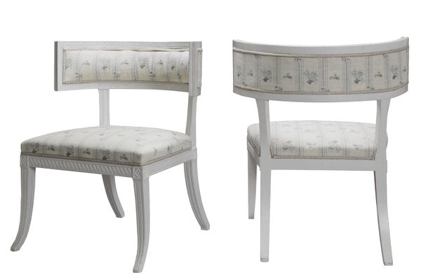 Late Swedish Gustavian Klismos Chairs, 1790s, Set of 2-PSQ-2023657