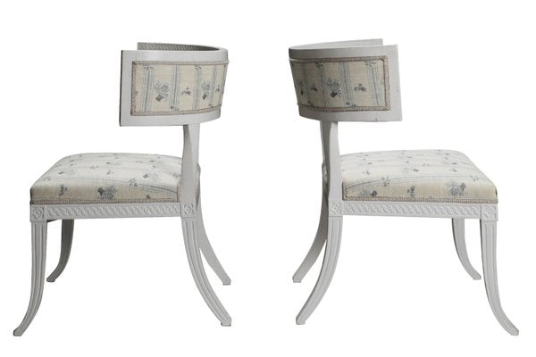 Late Swedish Gustavian Klismos Chairs, 1790s, Set of 2-PSQ-2023657