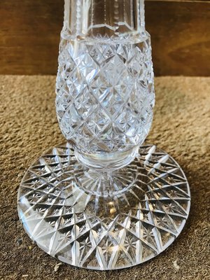 Late XIX Victorian Cut Glass Candleholder in Brass from Cricklite Clarke Trade-NOU-805576