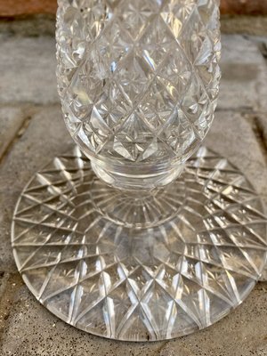 Late XIX Victorian Cut Glass Candleholder in Brass from Cricklite Clarke Trade, Set of 2-NOU-805584