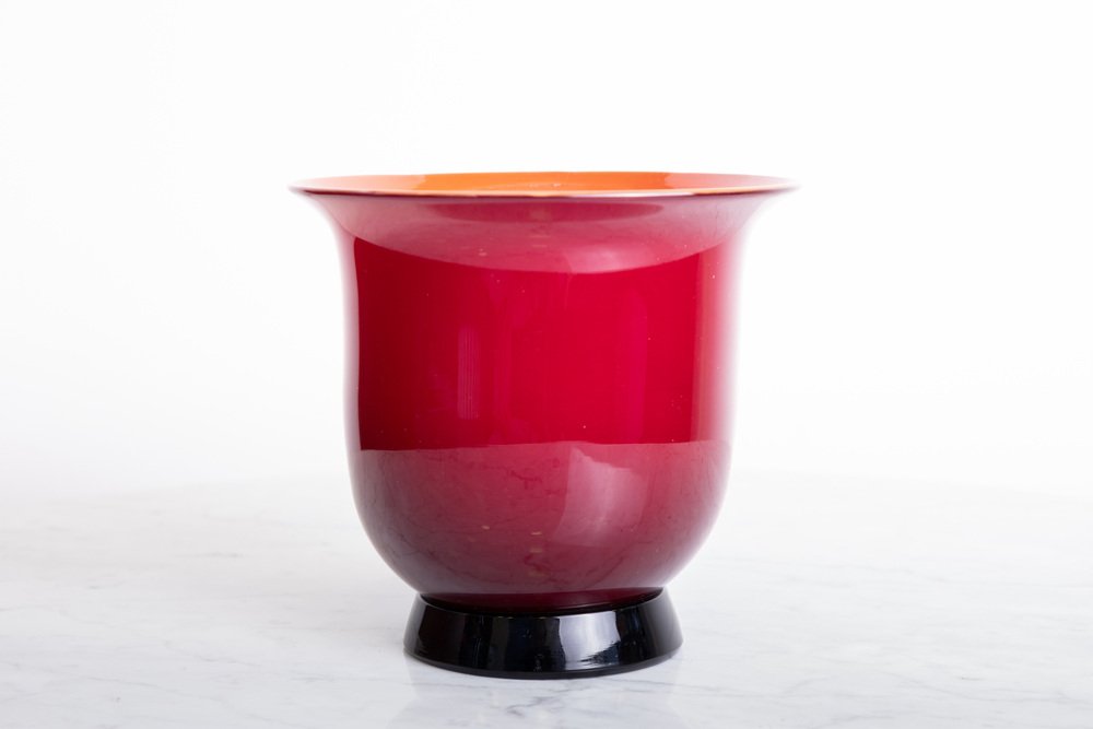 Lattimo Rosso Venini Red Burka Cup by Paolo Venini for Venini, 1994