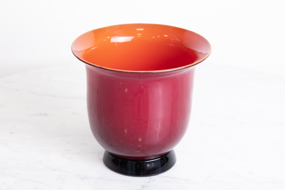 Lattimo Rosso Venini Red Burka Cup by Paolo Venini for Venini, 1994