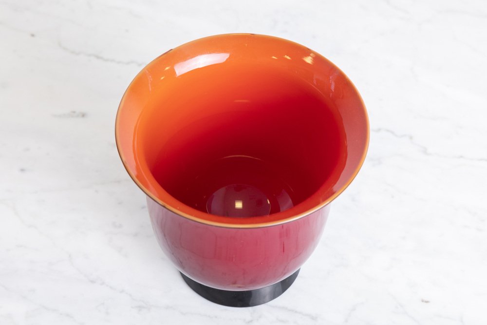 Lattimo Rosso Venini Red Burka Cup by Paolo Venini for Venini, 1994