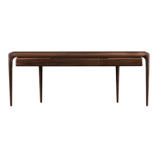LATUS - Rectangular solid wood console table with drawers