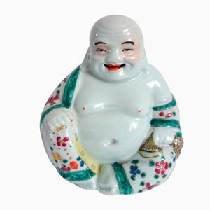 Laughing Buddha in Chinese Porcelain with Floral Decoration, China, 1920s-XTZ-2018511