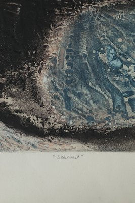 Lawrence Heyman, Sea Coast, Etching on Arches Paper, 1960s-ZAA-1706480