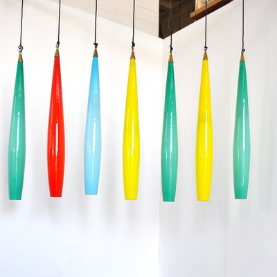 Layered Murano Glass Pendant Lamp by Alessandro Pianon for Vistosi, 1960s-JQO-872646