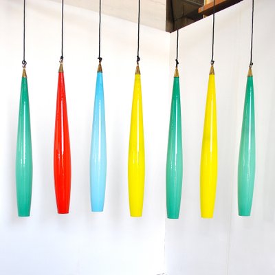 Layered Murano Glass Pendant Lamp by Alessandro Pianon for Vistosi, 1960s-JQO-872647