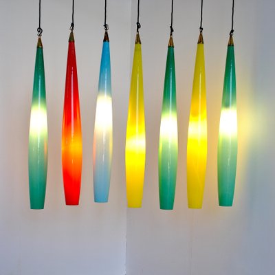 Layered Murano Glass Pendant Lamp by Alessandro Pianon for Vistosi, 1960s-JQO-872647