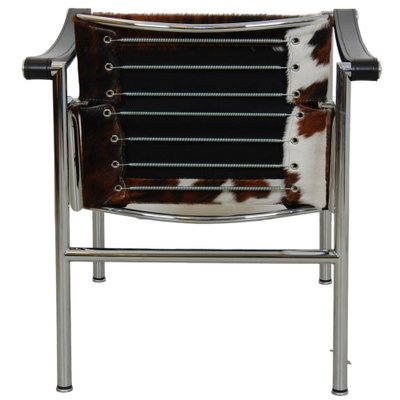 LC-1 Chair in Brown and White Ponyskin by Le Corbusier for Cassina-MTD-1704964