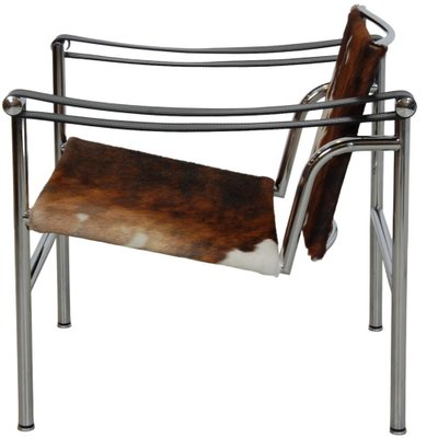 LC-1 Chair in Brown and White Ponyskin by Le Corbusier for Cassina-MTD-1704964