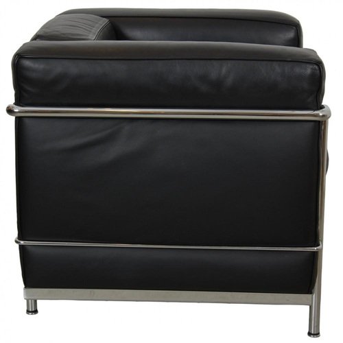 Lc-2 Armchair in Black Pelle Leather by Le Corbusier, 2000s