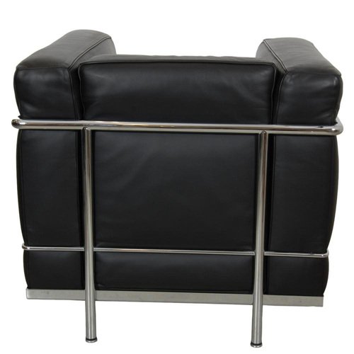 Lc-2 Armchair in Black Pelle Leather by Le Corbusier, 2000s