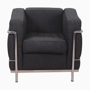 LC-2 Armchair in Grey Fabric by Le Corbusier for Cassina-MTD-1400685