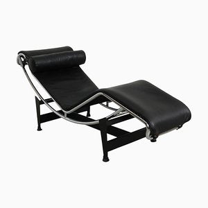 LC-4 Chaise Lounge in Black Leather from Le Corbusier, 2000s-MTD-2028746