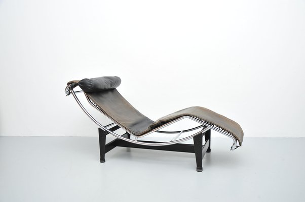 Lc4 Lounge Chair by Pierre Jeanneret & Charlotte Perriand for Cassina, 1960s-ZE-1822158