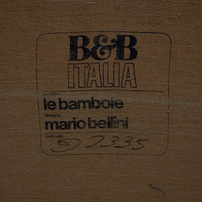 Le Bambole Lounge Chair and Footrest by Mario Bellini for B&B Italia, 1970s, Set of 2-UVT-1963765