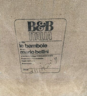 Le Bambole Pouf in Leather by Mario Bellini for B&B Italia, 1972-RKX-1318789