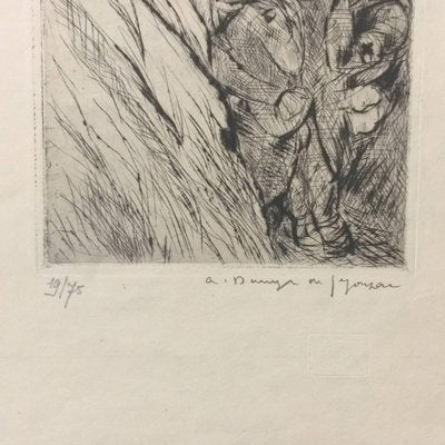 Le Blessé dans la Tranchée (variante 1) - Original Etching and Drypoint 1919-ZCI-760063