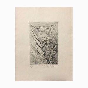 Le Blessé dans la Tranchée (variante 1) - Original Etching and Drypoint 1919-ZCI-760063