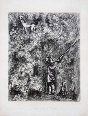 Le Cerf et la Vigne - Original Etching by M. Chagall - 1930 1930-ZCI-756843