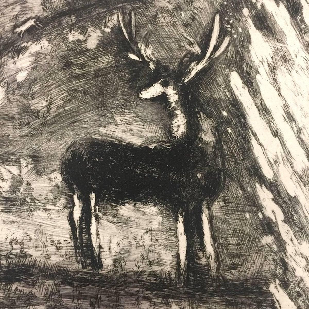 Le Cerf se Voyant dans l'Eau - Etching by Marc Chagall - 1952 1952