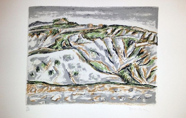 Le Crete a Monte Oliveto - Original Lithograph by Orfeo Tamburi - 1970s 1970s-ZCI-762047